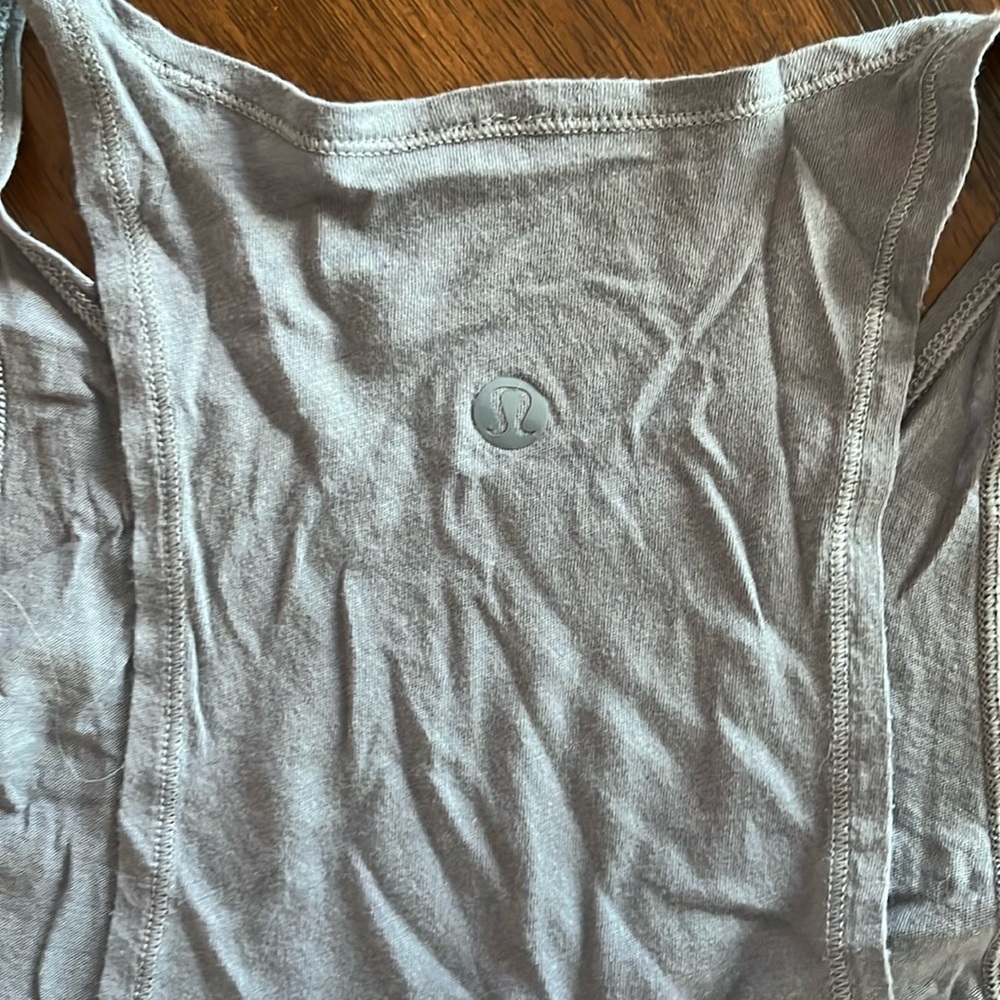 Lululemon Sweat Date Muscel Tank singlet lightweight grey high neck top